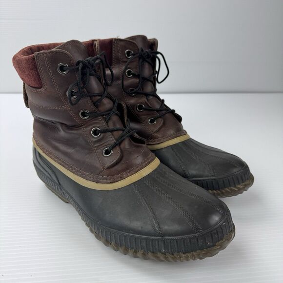 Sorel Men’s Waterproof Duck Boots Brown Leather Rubber Size 12 NM1704-259 - Picture 14 of 15